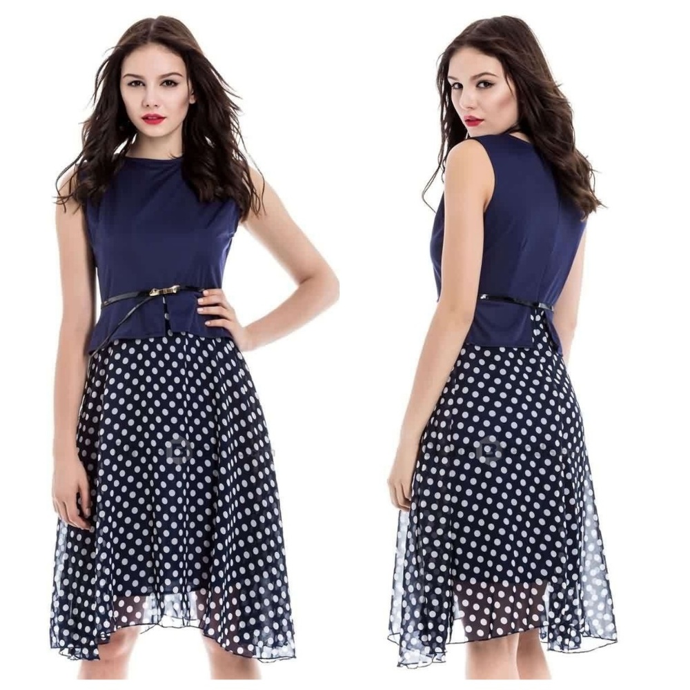 *LAST ONE* Polka Chiffon Dress